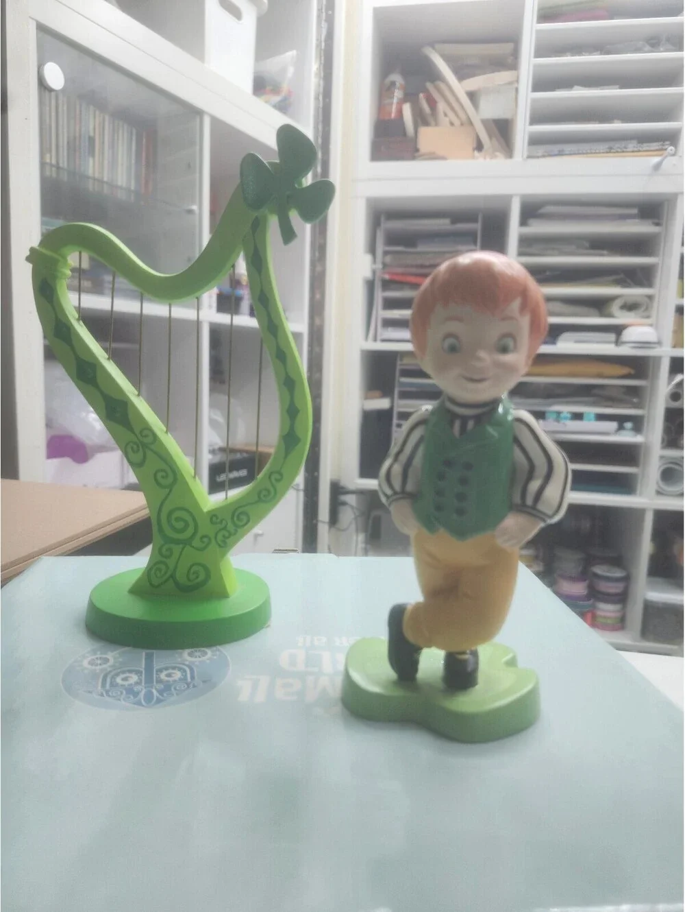 Irish Boy and Harp